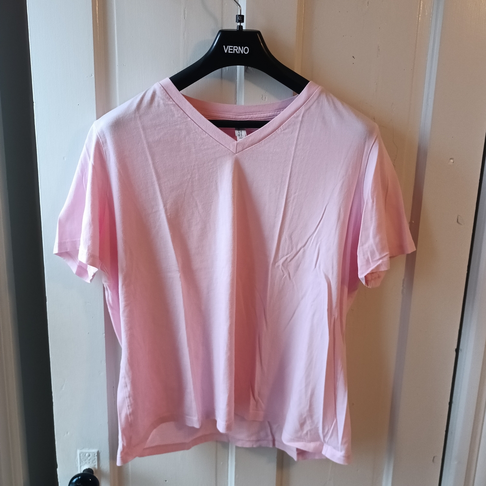 Pink V-Neck Women's Top
